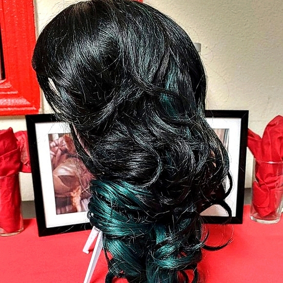 Zury Sis Royal Swiss Lace-AMRY (Color Available: Teal Green/1B) - Picture 5 of 15